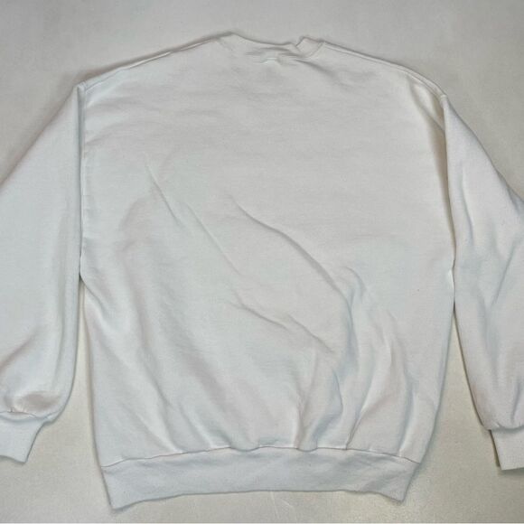 VINTAGE Juneau Alaska Graphic Crewneck Sweatshirt Men Large White USA 90s - Picture 5 of 7